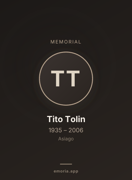 Memorial portrait of Tito Tolin