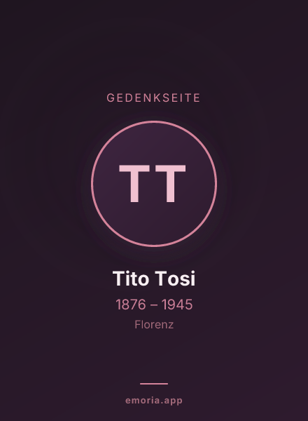 Gedenkportrait von Tito Tosi