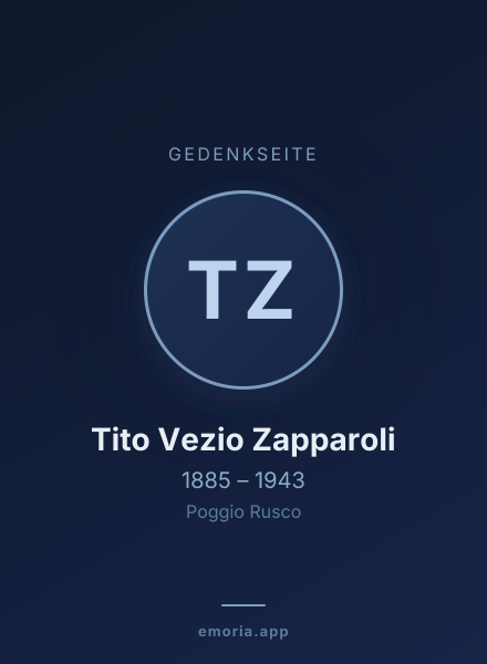 Gedenkportrait von Tito Vezio Zapparoli