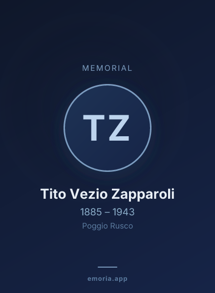 Memorial portrait of Tito Vezio Zapparoli