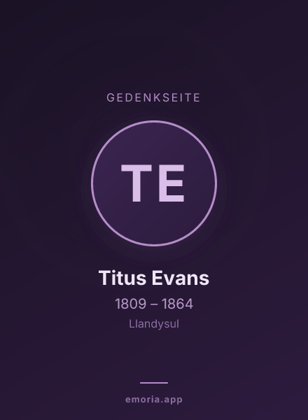 Gedenkportrait von Titus Evans