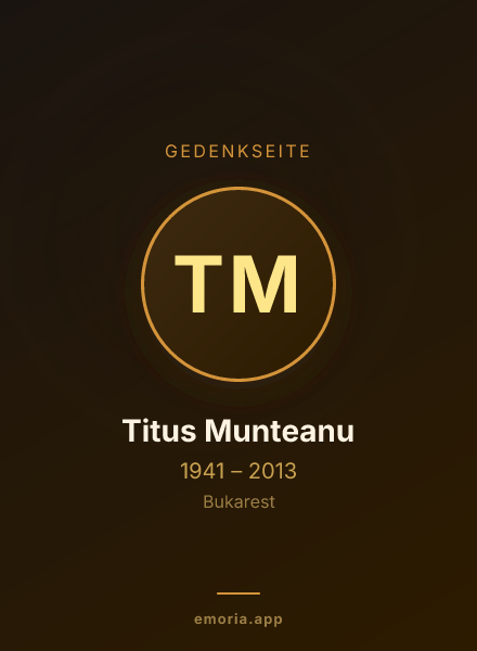 Gedenkportrait von Titus Munteanu