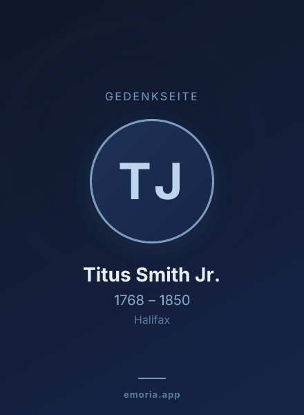 Gedenkportrait von Titus Smith Jr.