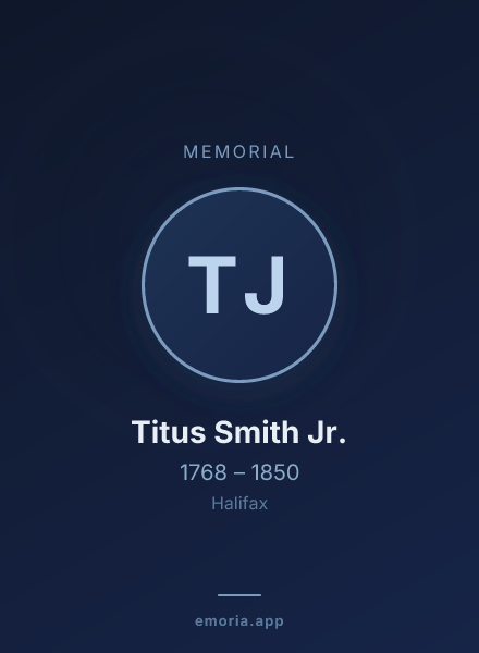 Memorial portrait of Titus Smith Jr.