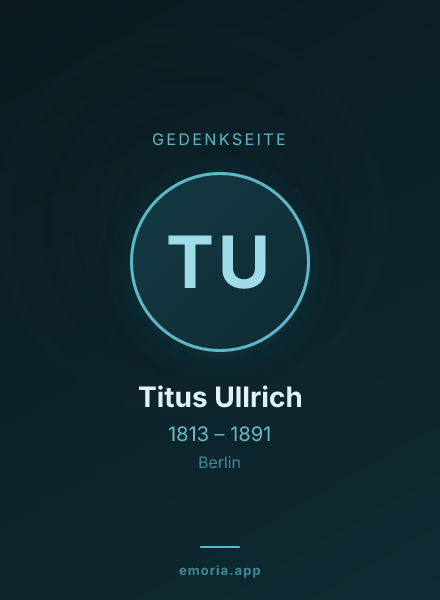Gedenkportrait von Titus Ullrich