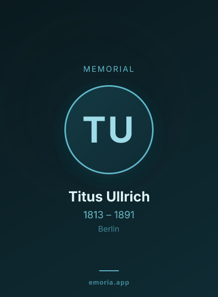 Memorial portrait of Titus Ullrich