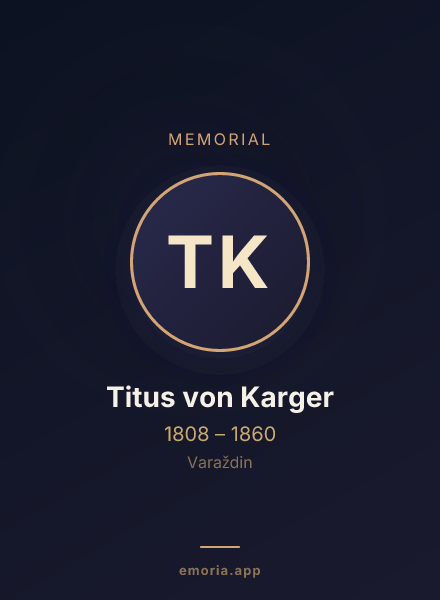Memorial portrait of Titus von Karger