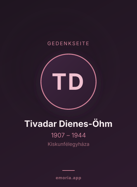 Gedenkportrait von Tivadar Dienes-Öhm