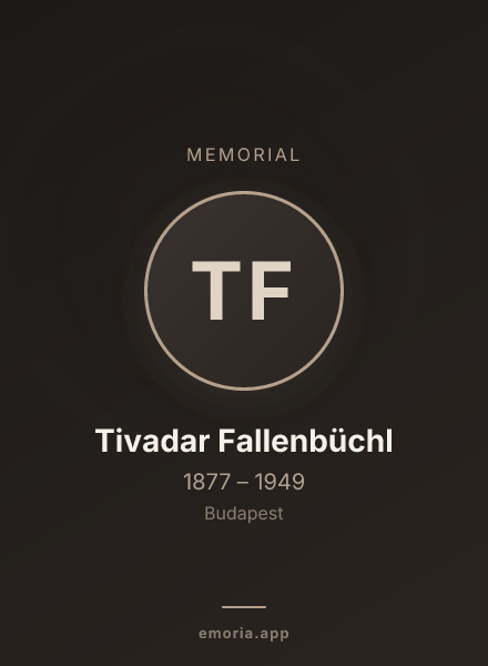 Memorial portrait of Tivadar Fallenbüchl