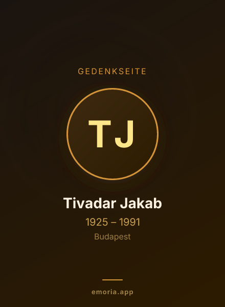 Gedenkportrait von Tivadar Jakab