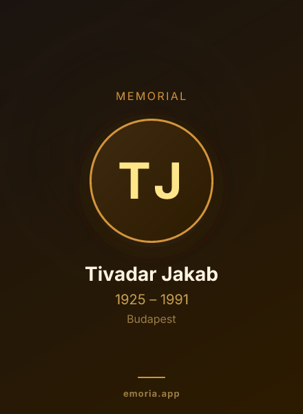 Memorial portrait of Tivadar Jakab