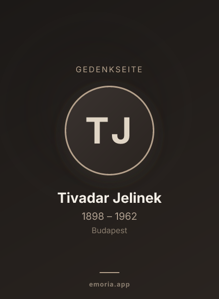 Gedenkportrait von Tivadar Jelinek
