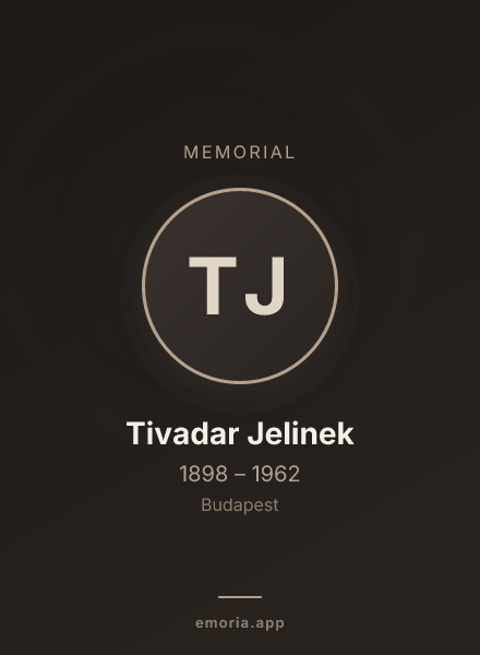Memorial portrait of Tivadar Jelinek