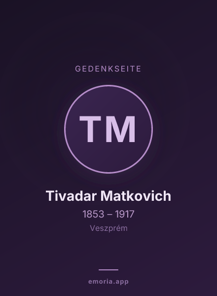 Gedenkportrait von Tivadar Matkovich