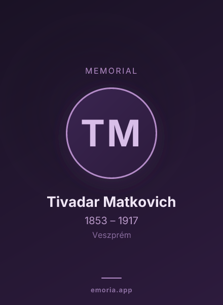 Memorial portrait of Tivadar Matkovich