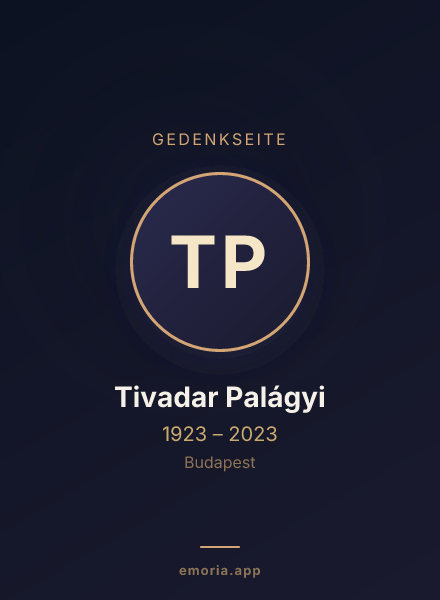 Gedenkportrait von Tivadar Palágyi
