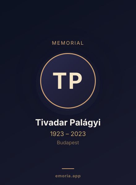 Memorial portrait of Tivadar Palágyi
