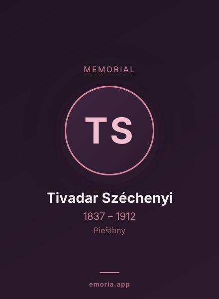 Memorial portrait of Tivadar Széchenyi
