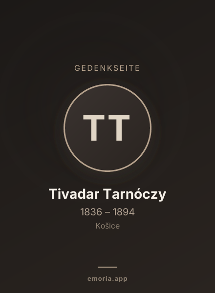 Gedenkportrait von Tivadar Tarnóczy