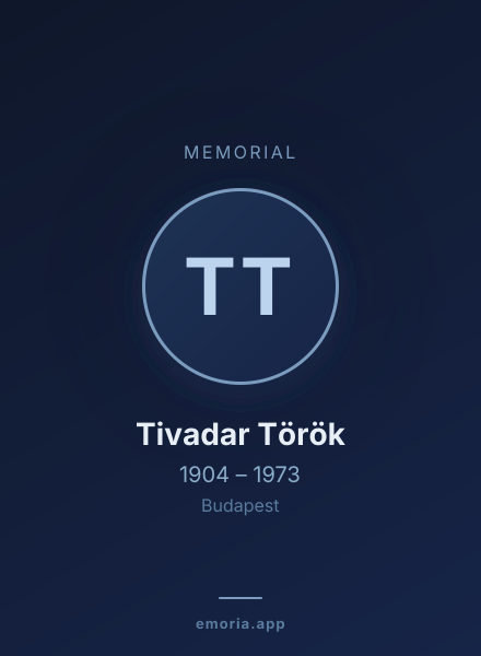 Memorial portrait of Tivadar Török