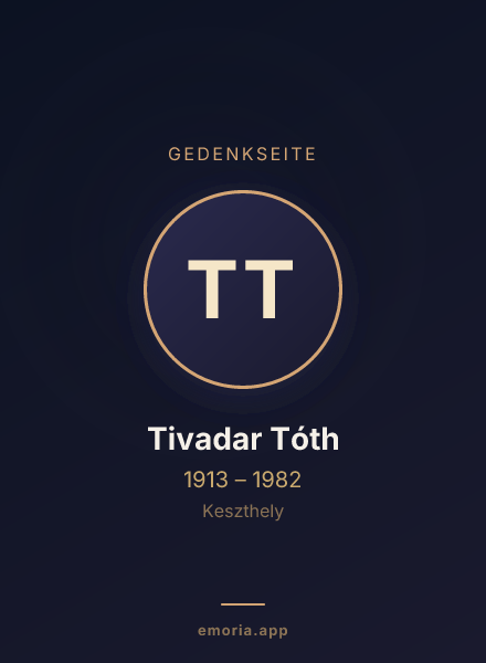 Gedenkportrait von Tivadar Tóth