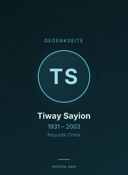 Gedenkportrait von Tiway Sayion