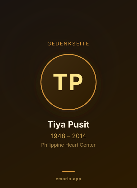 Gedenkportrait von Tiya Pusit
