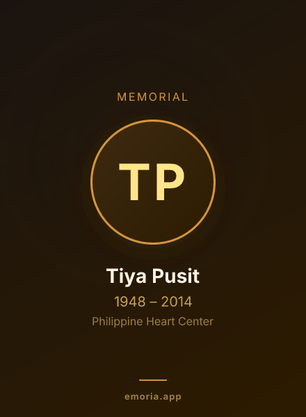 Memorial portrait of Tiya Pusit