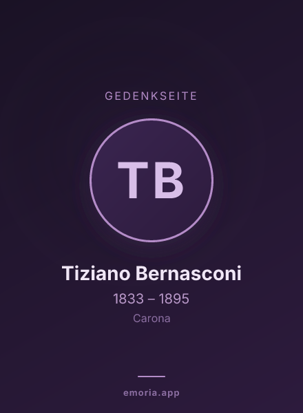 Gedenkportrait von Tiziano Bernasconi