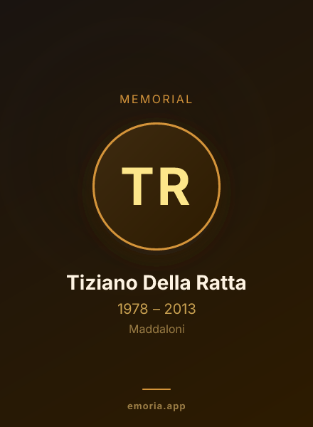 Memorial portrait of Tiziano Della Ratta