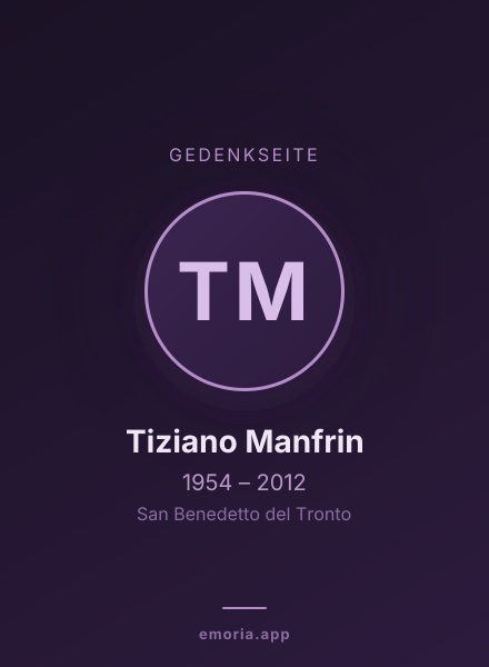 Gedenkportrait von Tiziano Manfrin