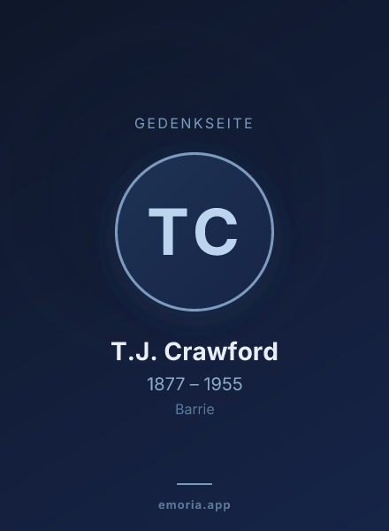 Gedenkportrait von T.J. Crawford
