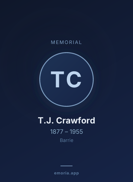 Memorial portrait of T.J. Crawford