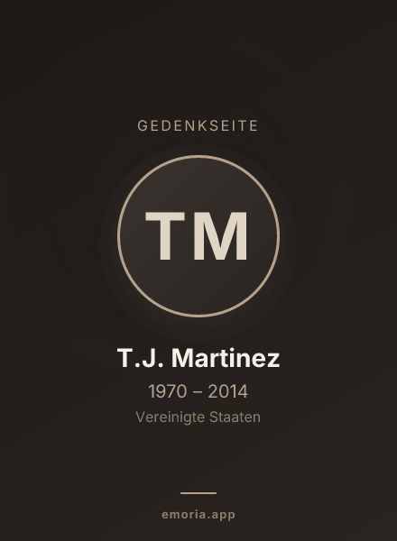 Gedenkportrait von T.J. Martinez