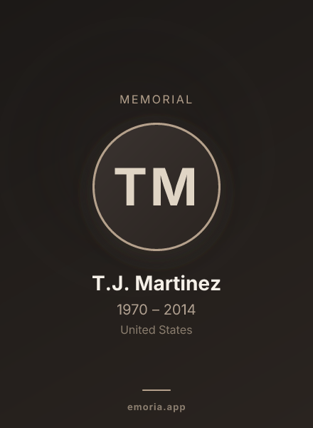Memorial portrait of T.J. Martinez