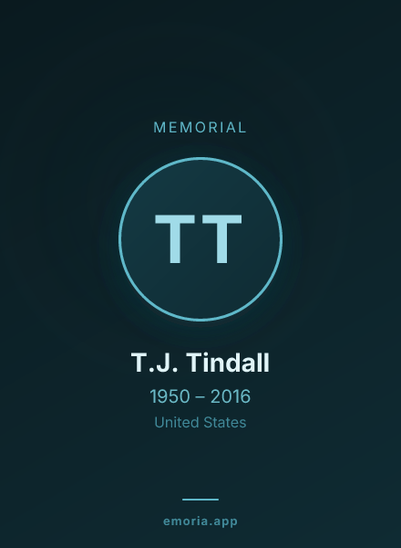 Memorial portrait of T.J. Tindall