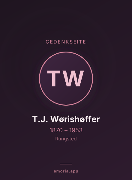 Gedenkportrait von T.J. Wørishøffer