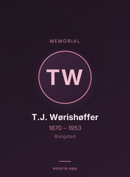 Memorial portrait of T.J. Wørishøffer
