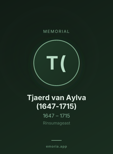 Memorial portrait of Tjaerd van Aylva (1647-1715)