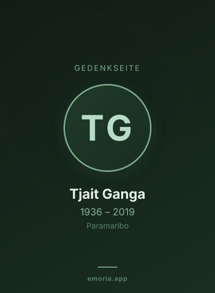Gedenkportrait von Tjait Ganga