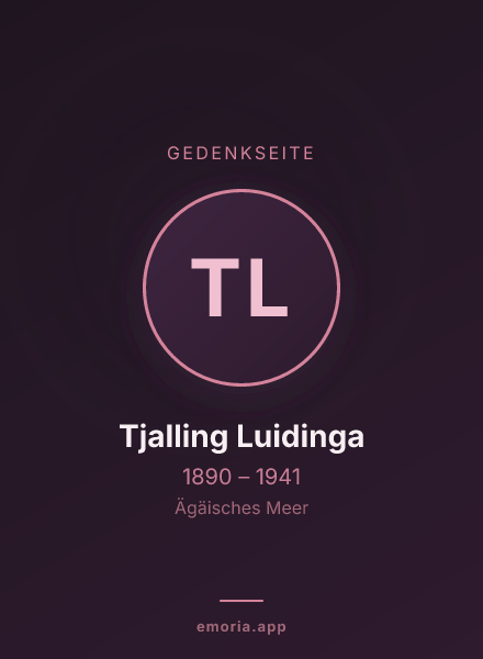 Gedenkportrait von Tjalling Luidinga