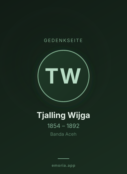 Gedenkportrait von Tjalling Wijga