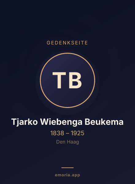 Gedenkportrait von Tjarko Wiebenga Beukema