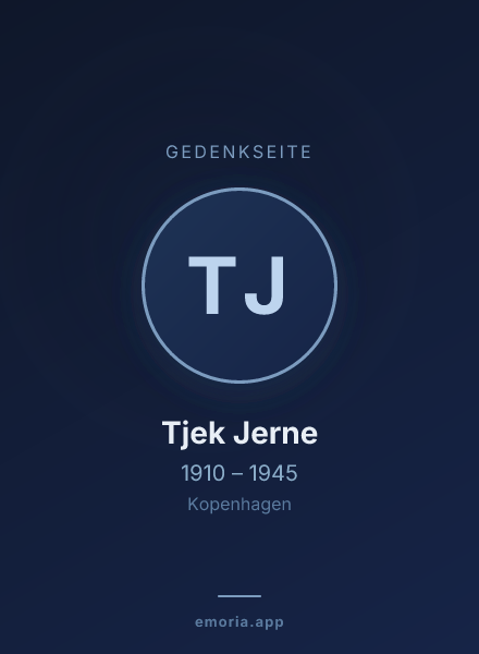 Gedenkportrait von Tjek Jerne