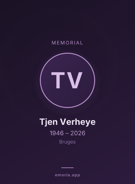 Memorial portrait of Tjen Verheye
