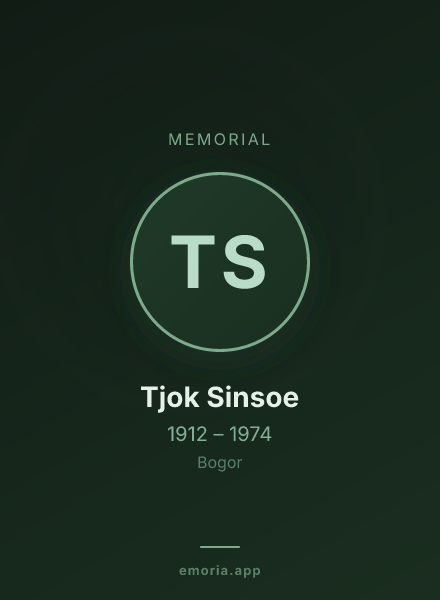 Memorial portrait of Tjok Sinsoe