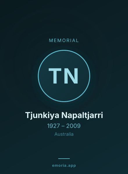 Memorial portrait of Tjunkiya Napaltjarri