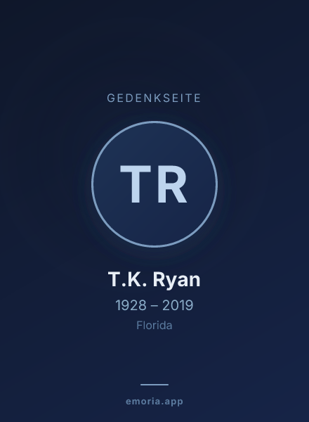 Gedenkportrait von T.K. Ryan