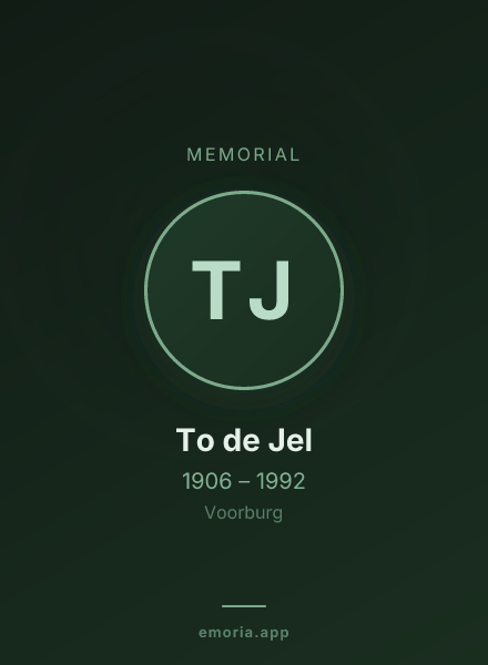 Memorial portrait of To de Jel