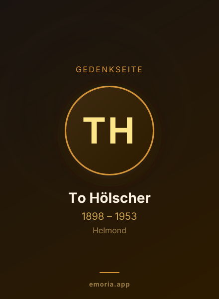 Gedenkportrait von To Hölscher